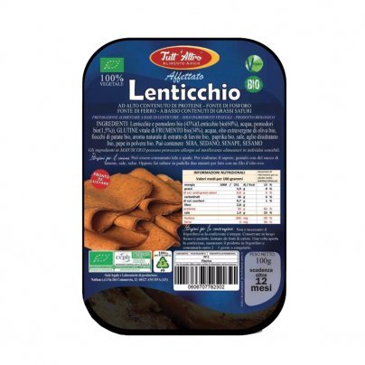 Affettato Vegetale Bio "Lenticchio" - Alimento 100% Vegan
