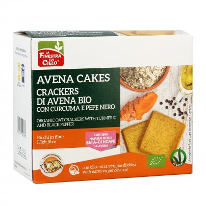 Crackers di Avena Bio con Curcuma e Pepe Nero "Avena Cakes"