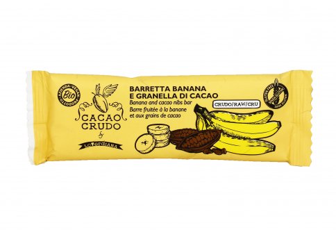 Barretta Raw con Banana e Granella di Cacao