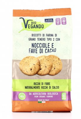 Biscotti alle Nocciole e Fave di Cacao - Vegan e Bio