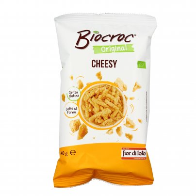 Snack Bio di Mais al Formaggio Senza Glutine - Biocroc Cheesy