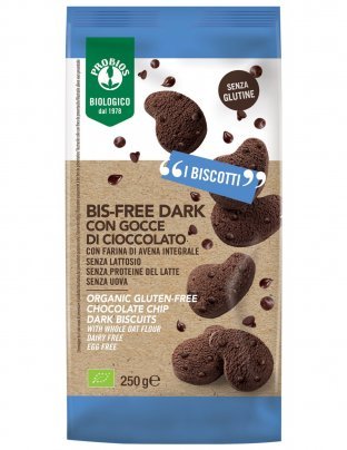 Biscotti Bio al Cacao con Gocce di Cioccolato "Bis-Free Dark" - Senza Glutine