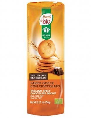 Biscotti al Farro Gocce con Cioccolato Bio - Break & Bio