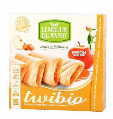 Biscotti Bio Ripieni con Mela e Caramello "Twibio"