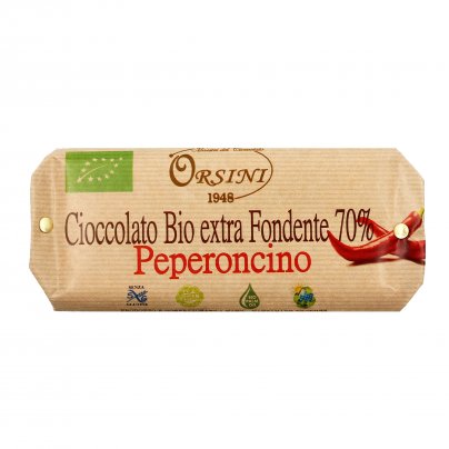Cioccolato Bio Extra Fondente 70% con Peperoncino