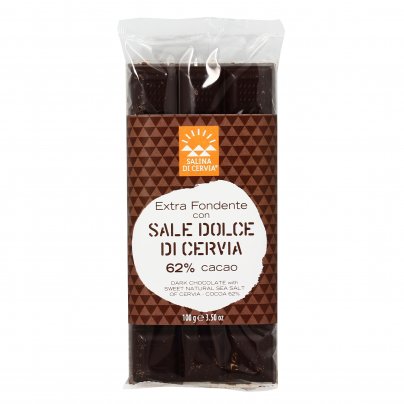 Cioccolato Extra Fondente 62% con Sale Dolce di Cervia