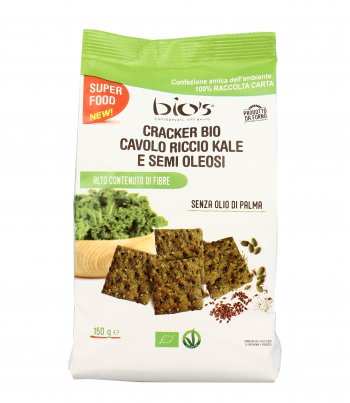 Cracker Bio con Cavolo Riccio Kale e Semi Oleosi