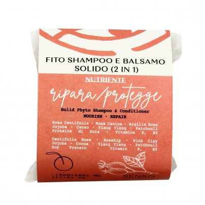 Shampoo e Balsamo Solido 2 in 1 Azione Nutriente - Ripara e Protegge