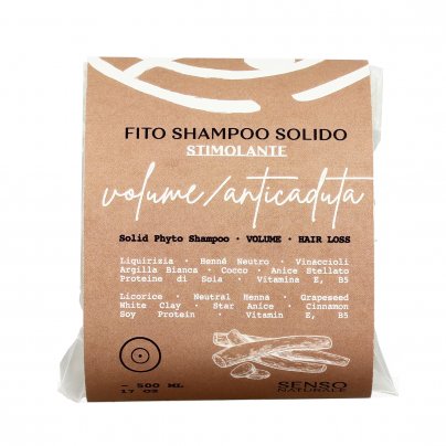 Shampoo Solido Naturale Stimolante - Volume ed Anticaduta