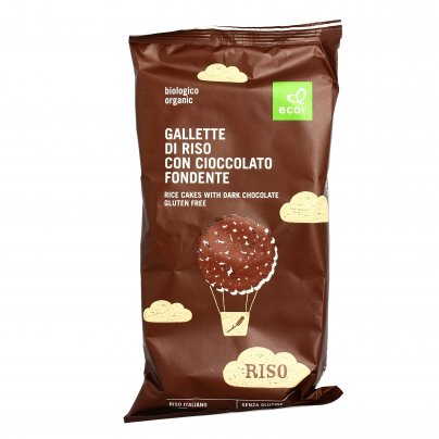 Gallette Bio di Riso con Cioccolato Fondente - Senza Glutine