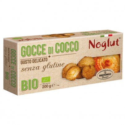 Biscotti Gocce di Cocco Bio "Noglut" - Senza Glutine