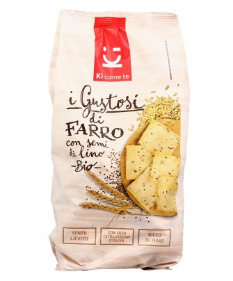 Crackers di Farro con Semi di Lino Bio - I Gustosi