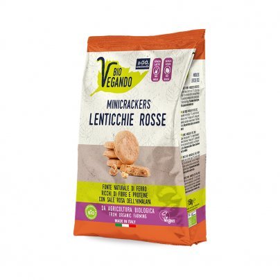 Mini Crackers di Lenticchie Rosse - Bio Vegando