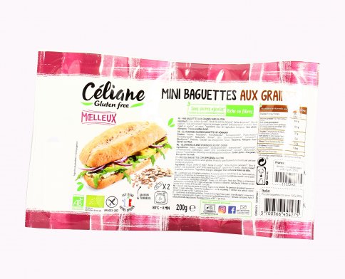 Pane Mini Baguettes di Grano Saraceno con Semi Bio Senza Glutine