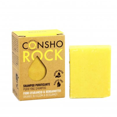 Shampoo Solido Purificante Fiori d'Arancio e Bergamotto - Consho Rock