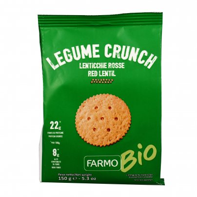 Cracker di Lenticchie Rosse Senza Glutine - Legume Crunch