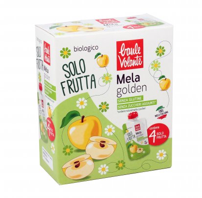Purea di Mela Golden Bio - Solo Frutta 4 pezzi doypack (4x100 gr.)