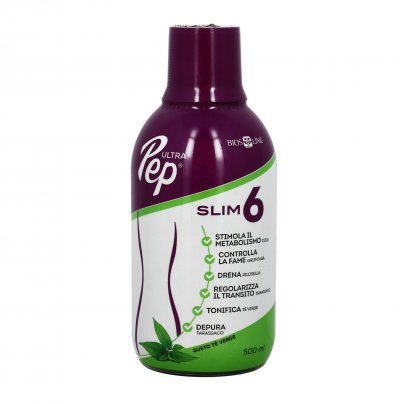 Ultra Pep Slim 6 Gusto Tè Verde - Integratore Dimagrante 500 ml (Bottiglia)