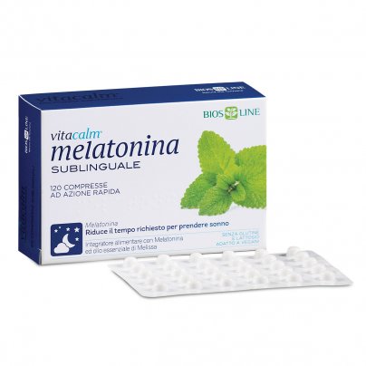 Vitacalm Melatonina Sublinguale - Integratore per il Sonno 120 Compresse (8,4 gr.)