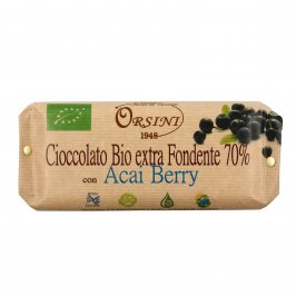Cioccolato Bio Extra Fondente 70% con Bacche di Acai