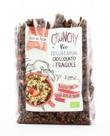 Crunchy con Fiocchi d'Avena, Cioccolato e Fragole Bio