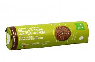 Biscotto "Discolo" al Farro con Fiocchi d'Avena e Fave di Cacao