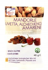 Snack di Mandorle con Uvetta Alchechengi e Amarene