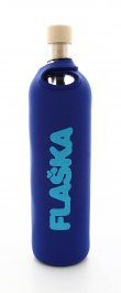 Bottiglia Vetro Programmato Flaska - Neo Authentic Blue Neoprene 0,75 Ml