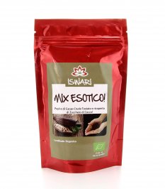 Mix Esotico Bio - Pepite di Caco Crudo Tostato e ricoperto di Zuccheri di Cocco